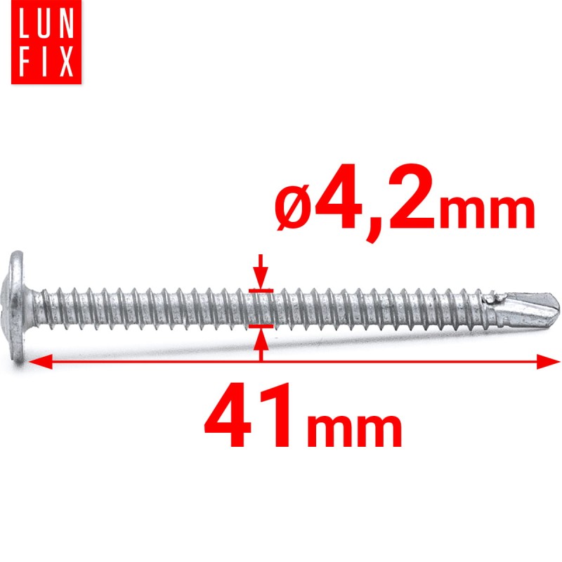 Wkręty samowiercące 4x40mm podkładkowe do metalu WSPC 500szt.