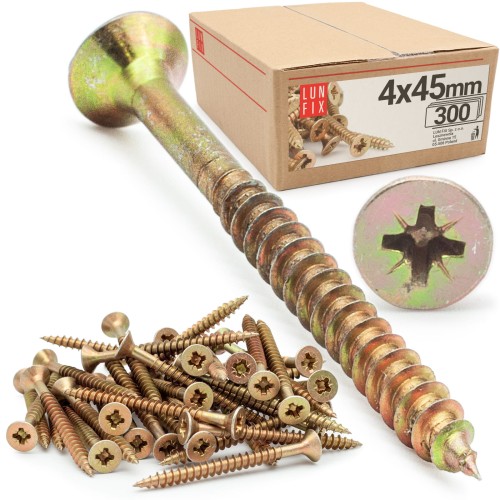 Wkręty uniwersalne 4x45 hartowane ocynkowane KDH 300szt.