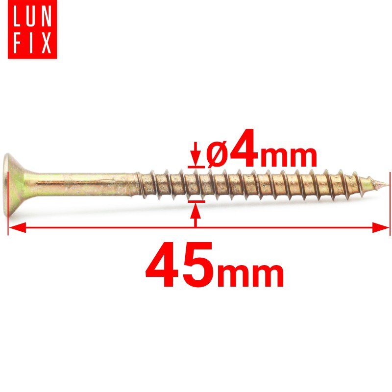Wkręty uniwersalne 4x45 hartowane ocynkowane KDH 300szt.