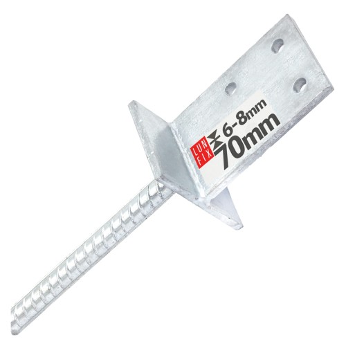 Podstawa słupa wpuszczana 70mm kotwa z prętem do betonu