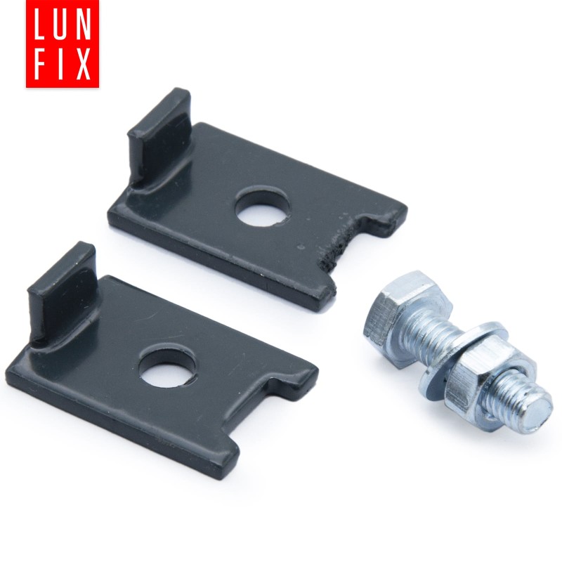 Złączka typu L 6x20 mm zapinka klips do paneli grafit NSO6 10szt.