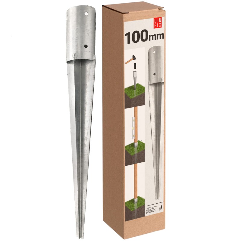 Podstawa słupa wbijana okrągła 100mm 1szt.