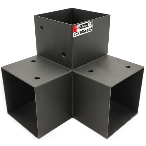 Łącznik belki kwadratowy Y 70x70mm wspornik do kantówek 3 końce