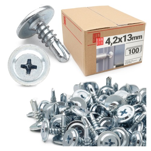 Wkręty samowiercące 4,2x13mm podkładkowe do metalu WSPC 100szt.