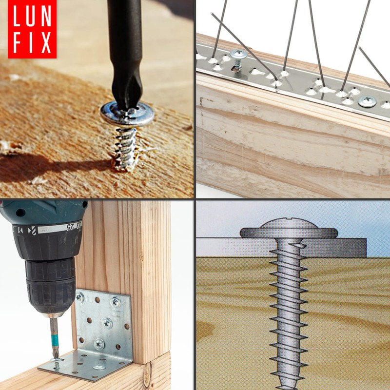 Wkręty samogwintujące 4,2x41mm z łbem podkładkowym do metalu WPC 500szt.