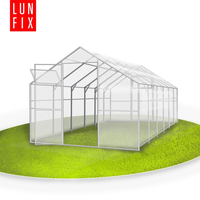 Szklarnia z poliwęglanu 2,8x8m "domek" profil 20x40mm grubość 6mm