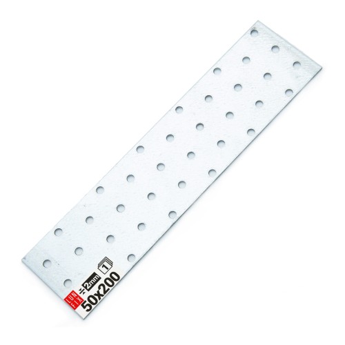 Płytka perforowana 50x200x2  łącznik ciesielski płaski 1szt.