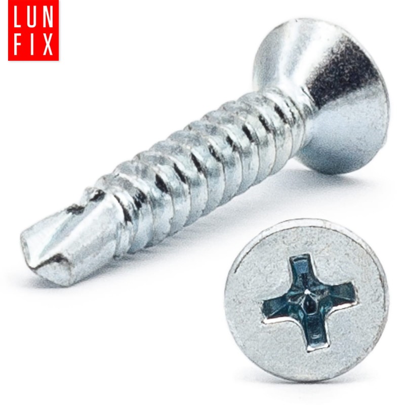 Wkręty samowiercące 4,2x16mm stożkowe ocynkowane DIN7504 1000szt.