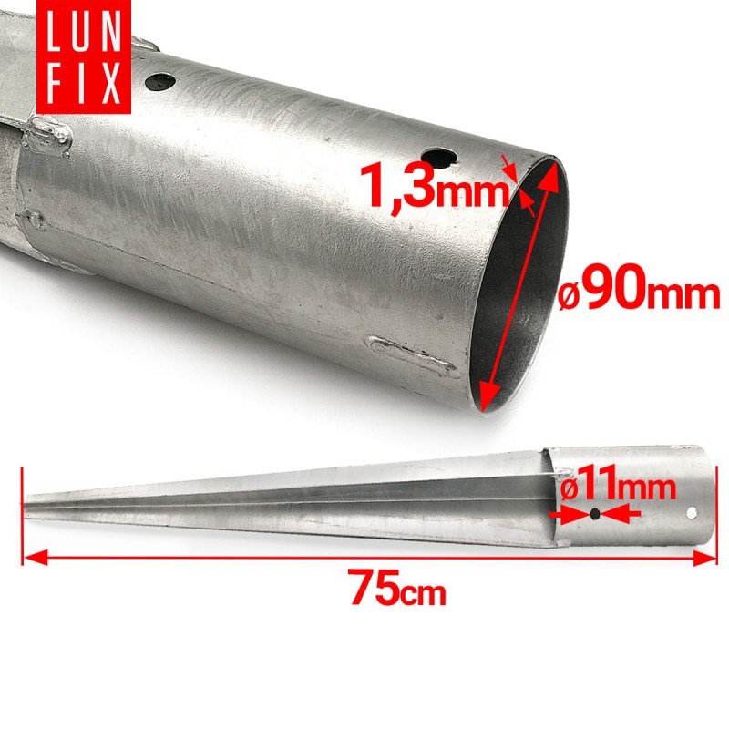 Podstawa słupa wbijana okrągła 90mm 1szt.