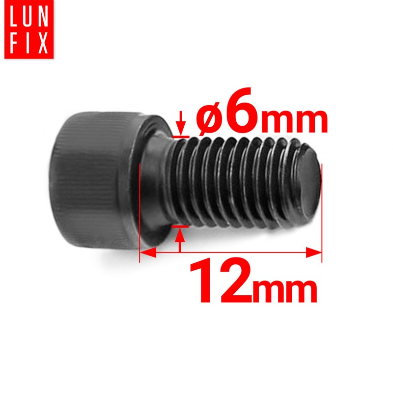 Śruba imbusowa M6 12mm  czarny ocynk DIN 912 kl 8.8 10szt