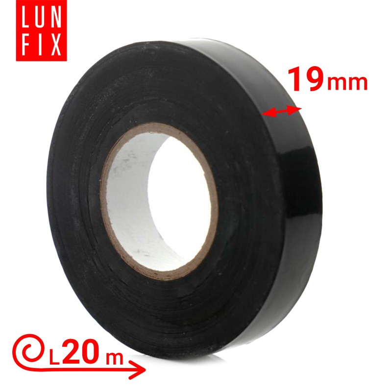 Taśma izolacyjna PVC czarna 19mm 20m 10szt.