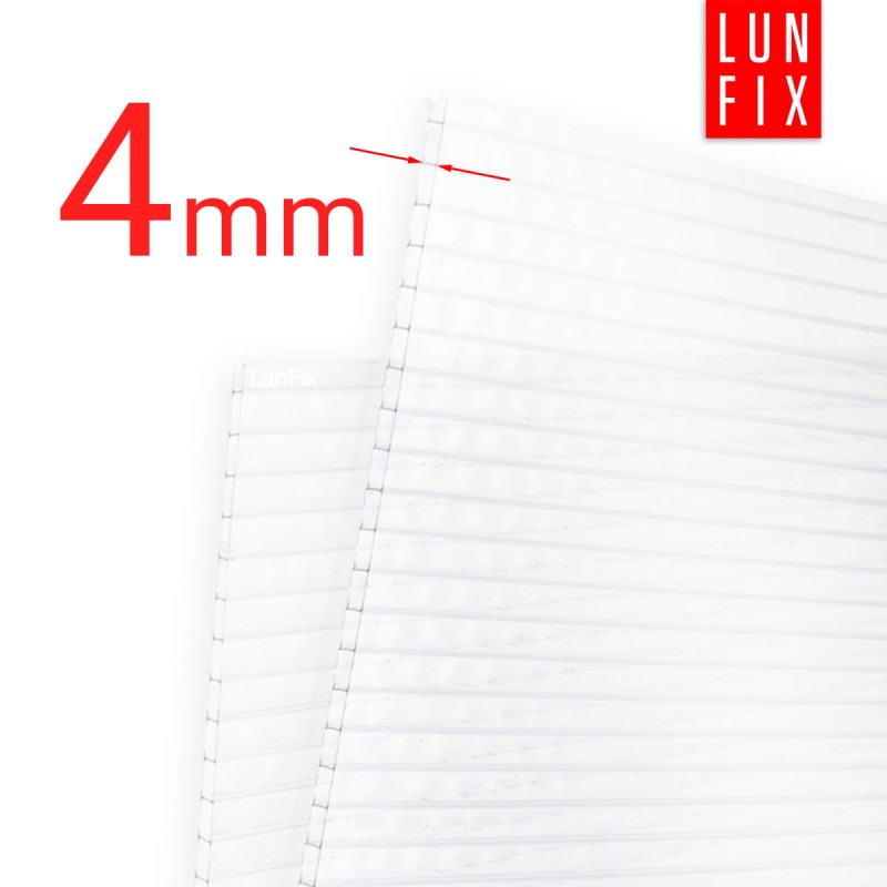 Poliwęglan komorowy 4mm płyta bezbarwna 105x200cm