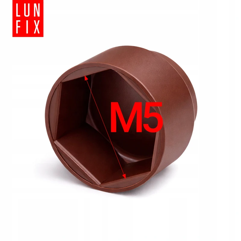 Maskownica nakrętki M5/8 brązowa zaślepka na śruby 10 szt.