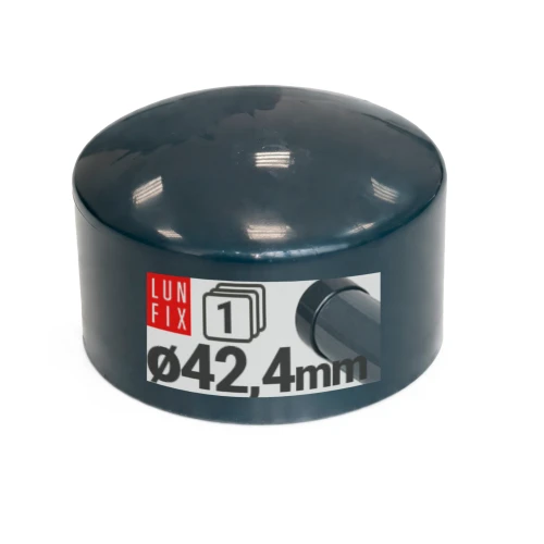 Nasadka zewnętrzna na słupek okrągły Ø42,4 mm, grafitowa – 1 szt.