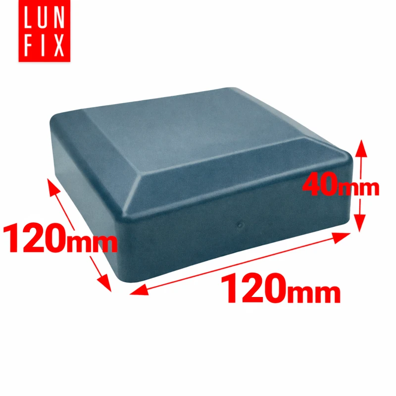 Nasadka zewnętrzna na słupek kwadratowy 120x120 mm, czarna – 1 szt.
