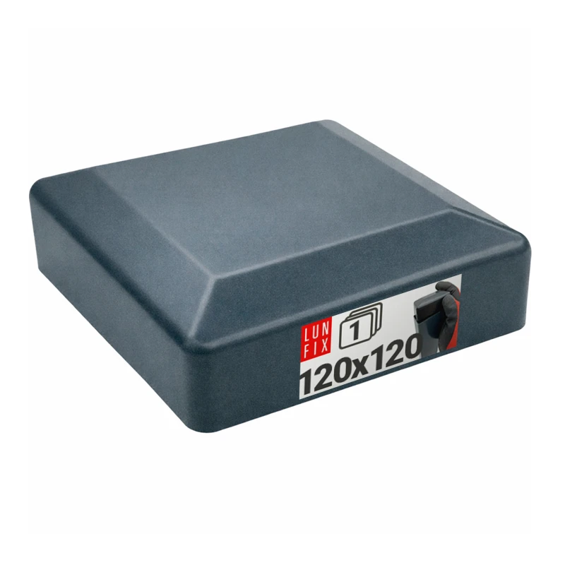 Nasadka zewnętrzna na słupek kwadratowy 120x120 mm, grafitowa – 1 szt.