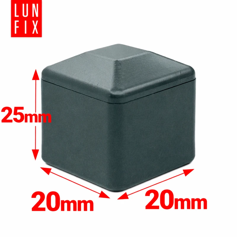Nasadka zewnętrzna na słupek kwadratowy 20x20 mm, grafitowa – 10 szt.