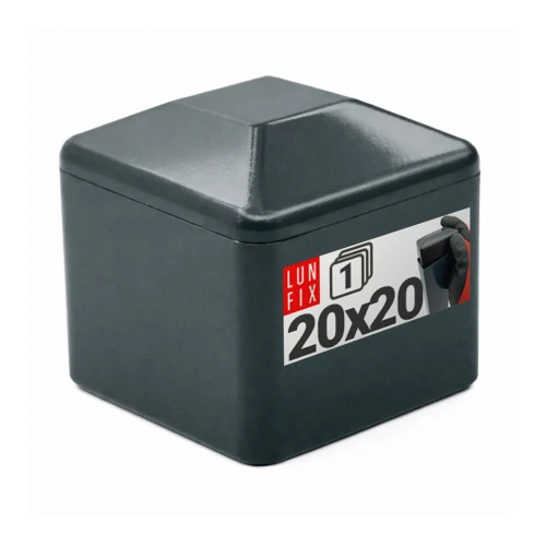 Nasadka zewnętrzna na słupek kwadratowy 20x20 mm, grafitowa – 1 szt.