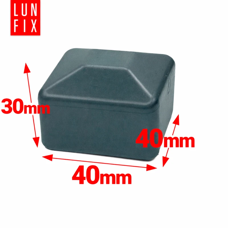 Nasadka zewnętrzna na słupek kwadratowy 40x40 mm, grafitowa – 100 szt.