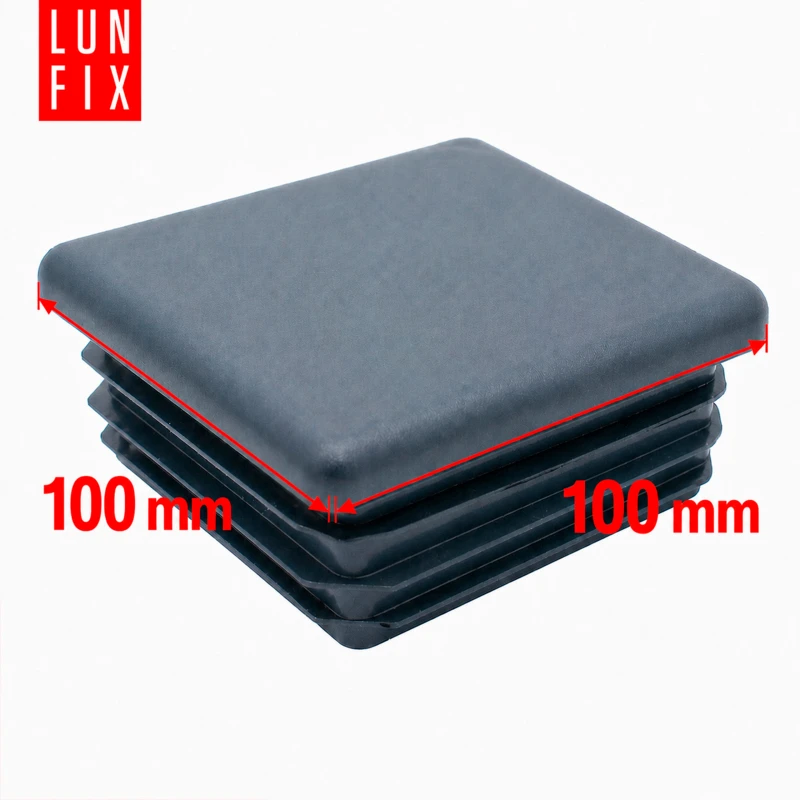 Zaślepka kwadratowa grafit 100x100 mm do słupka ogrodzeniowego 1 szt. - Zatyczki do słupków, korki, wkładki