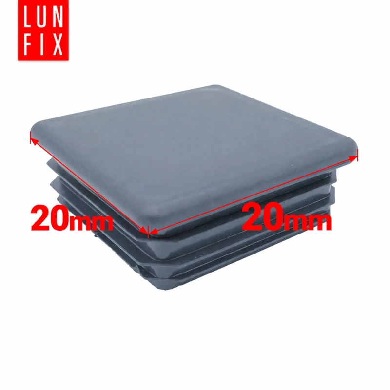 Zaślepka kwadratowa grafit 20x20 mm do słupka ogrodzeniowego 10 szt. - Zatyczki do słupków, korki, wkładki