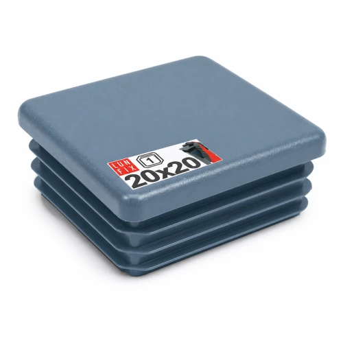 Zaślepka kwadratowa grafit 20x20 mm do słupka ogrodzeniowego 1 szt. - Zatyczki do słupków, korki, wkładki
