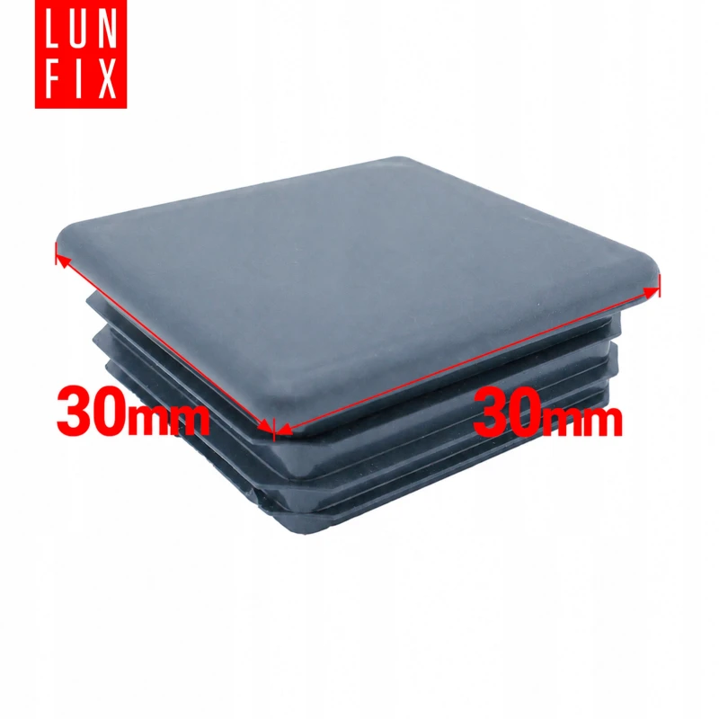 Zaślepka kwadratowa grafit 30x30 mm do słupka ogrodzeniowego 100 szt. - Zatyczki do słupków, korki, wkładki