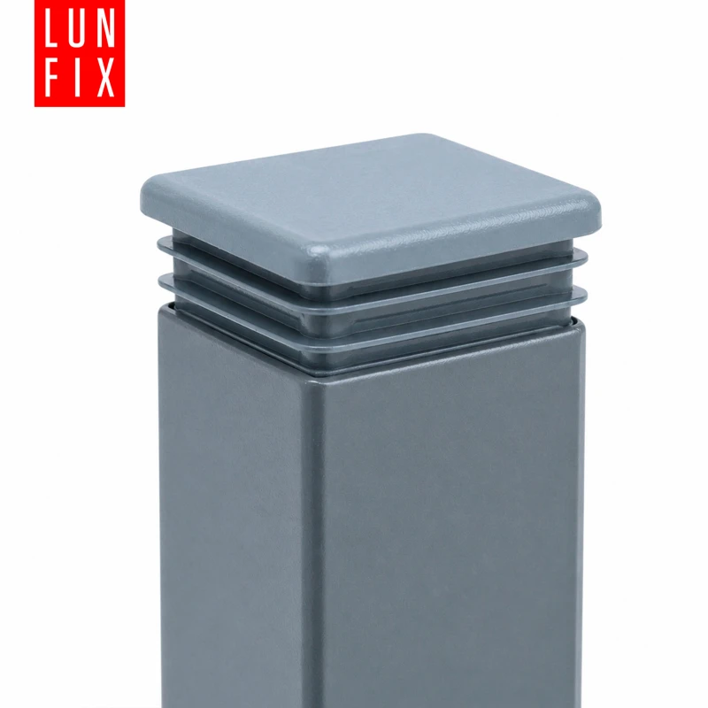 Zaślepka kwadratowa grafit 30x30 mm do słupka ogrodzeniowego 10 szt. - Zatyczki do słupków, korki, wkładki
