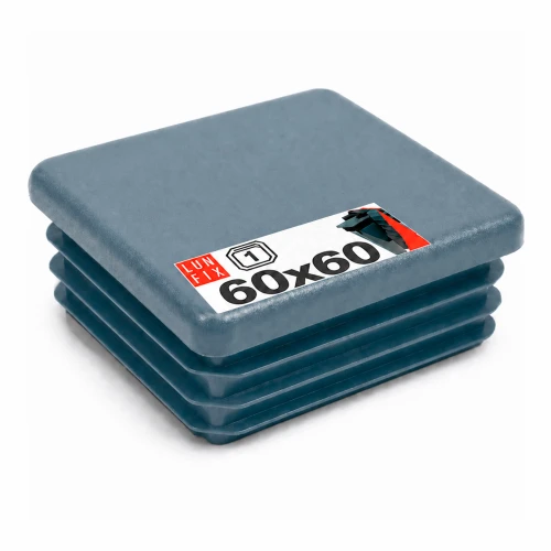 Zaślepka kwadratowa grafit 60x60 mm do słupka ogrodzeniowego 1 szt. - Zatyczki do słupków, korki, wkładki