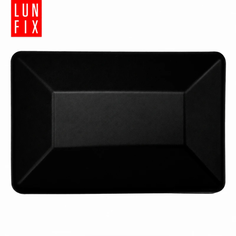 Zaślepka prostokątna czarna 20x30 mm do słupka ogrodzeniowego 100 szt. - Zatyczki do słupków, korki, wkładki