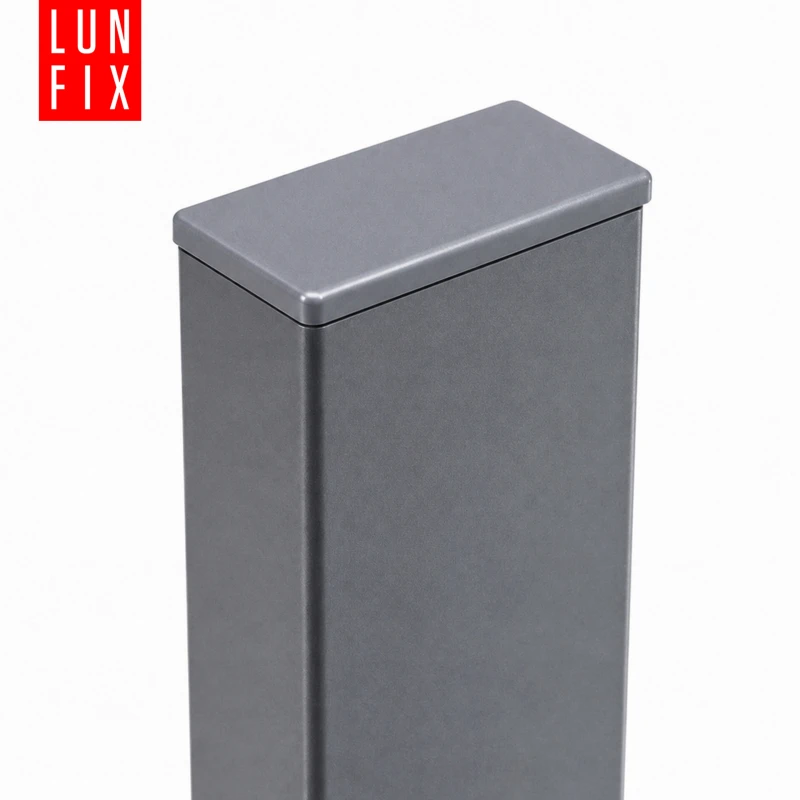 Zaślepka prostokątna grafit 20x30 mm do słupka ogrodzeniowego 100 szt. - Zatyczki do słupków, korki, wkładki