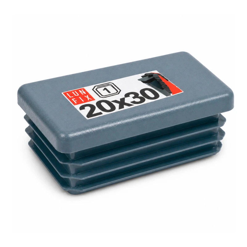 Zaślepka prostokątna grafit 20x30 mm do słupka ogrodzeniowego 1 szt. - Zatyczki do słupków, korki, wkładki