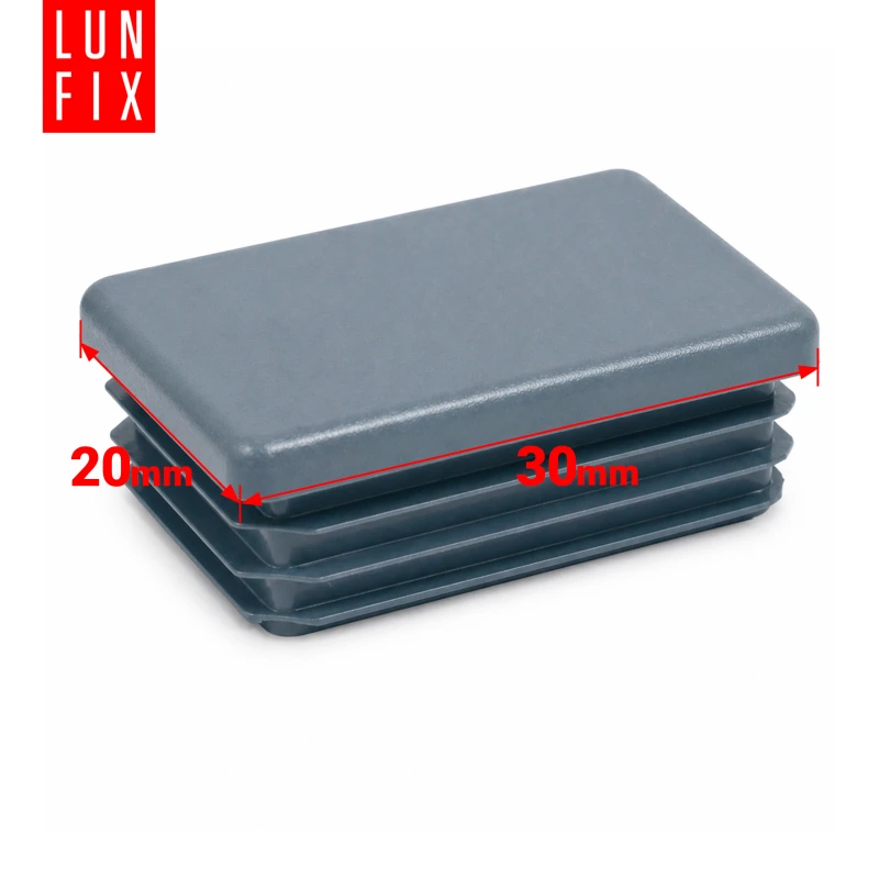 Zaślepka prostokątna grafit 20x30 mm do słupka ogrodzeniowego 1 szt. - Zatyczki do słupków, korki, wkładki