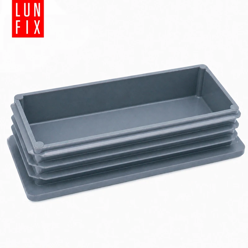 Zaślepka prostokątna grafit 20x50 mm do słupka ogrodzeniowego 1 szt. - Zatyczki do słupków, korki, wkładki