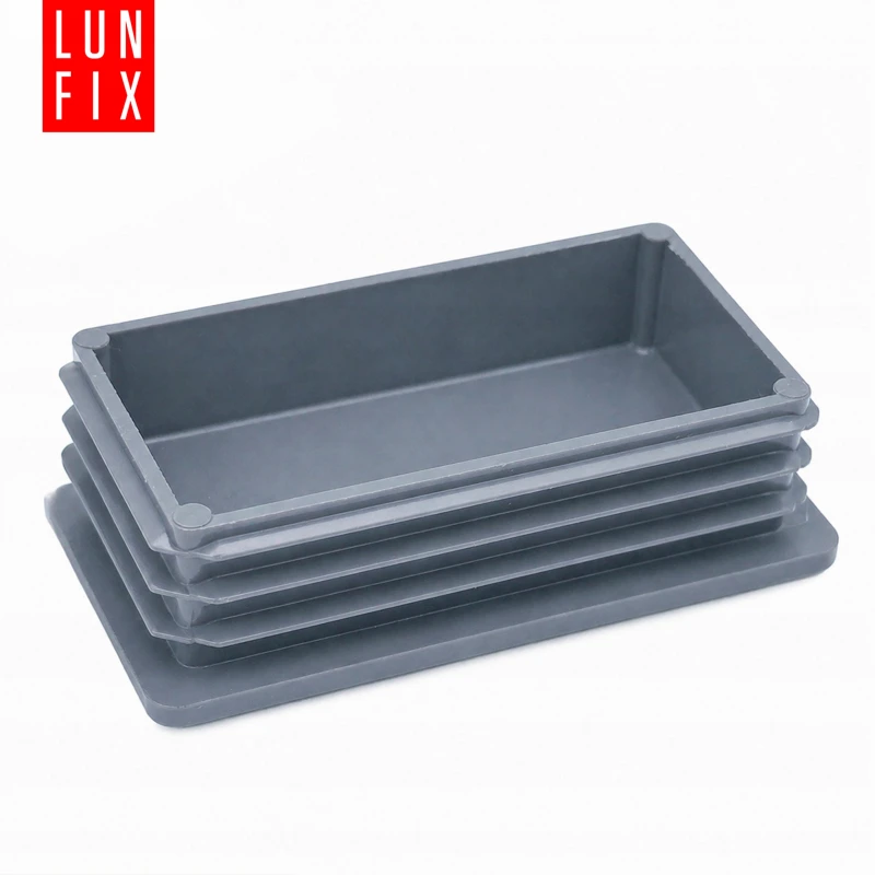 Zaślepka prostokątna grafit 30x50 mm do słupka ogrodzeniowego 10 szt. - Zatyczki do słupków, korki, wkładki