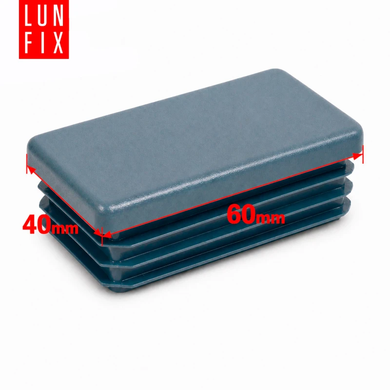 Zaślepka prostokątna grafit 40x60 mm do słupka ogrodzeniowego 10 szt. - Zatyczki do słupków, korki, wkładki