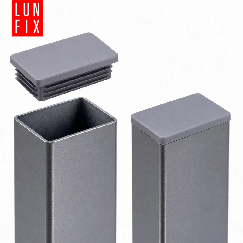 Zaślepka prostokątna grafit 60x80 mm do słupka ogrodzeniowego 1 szt. - Zatyczki do słupków, korki, wkładki