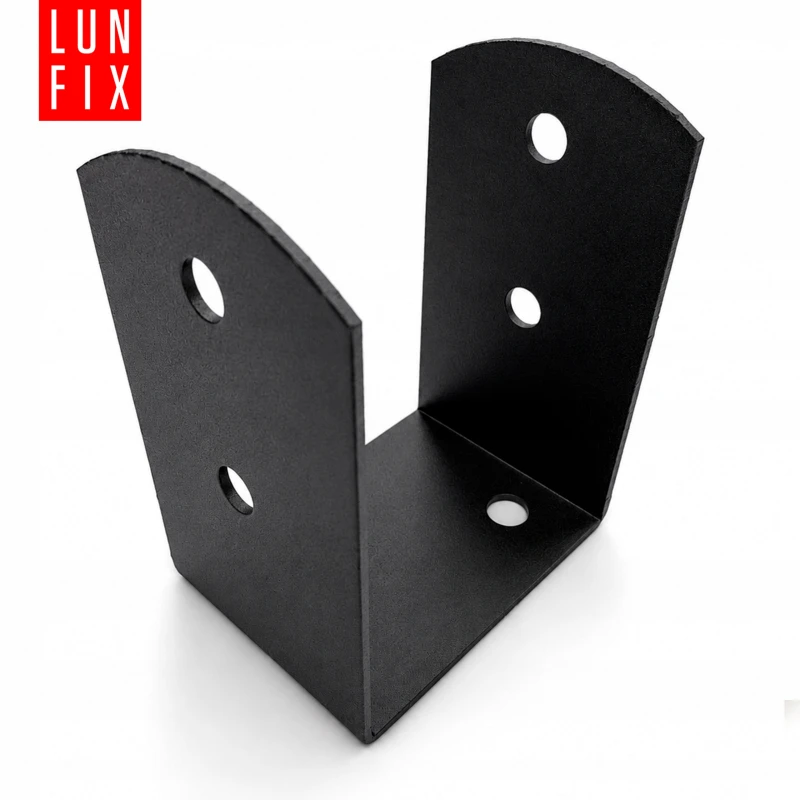 Podstawa słupa typu U 100x70x120x2,5 mm czarna PSOL – 1 szt.