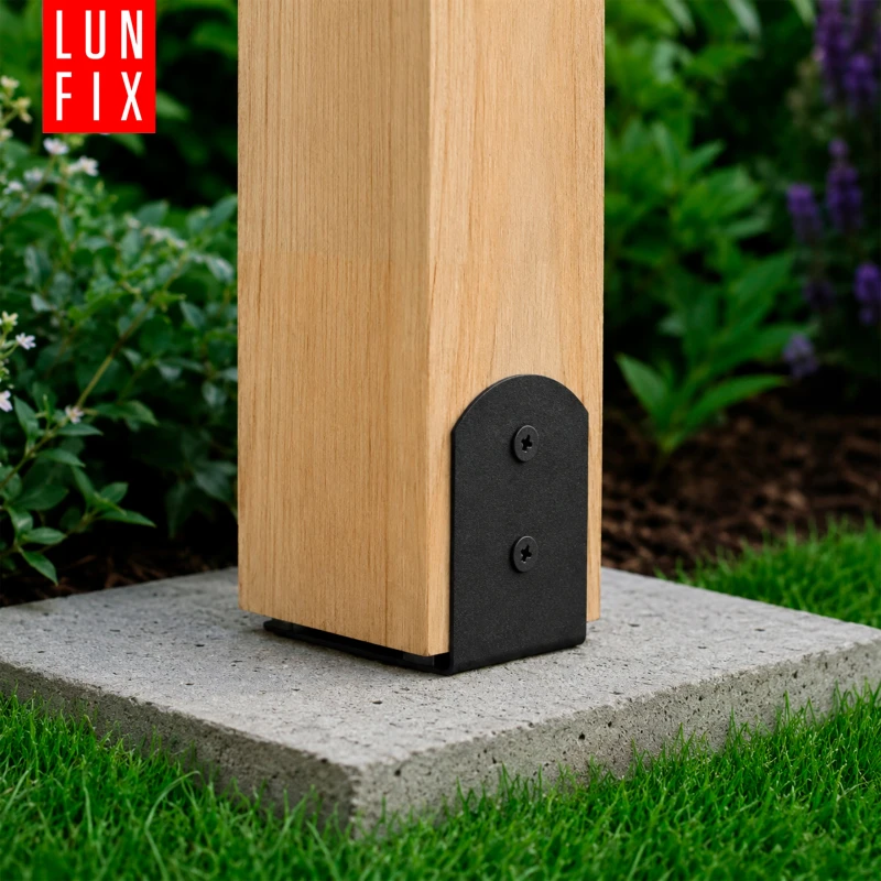 Podstawa słupa typu U 100x70x120x2,5 mm czarna PSOL – 1 szt.