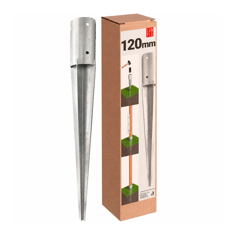 Podstawa słupa wbijana okrągła 120 mm – 1 szt.