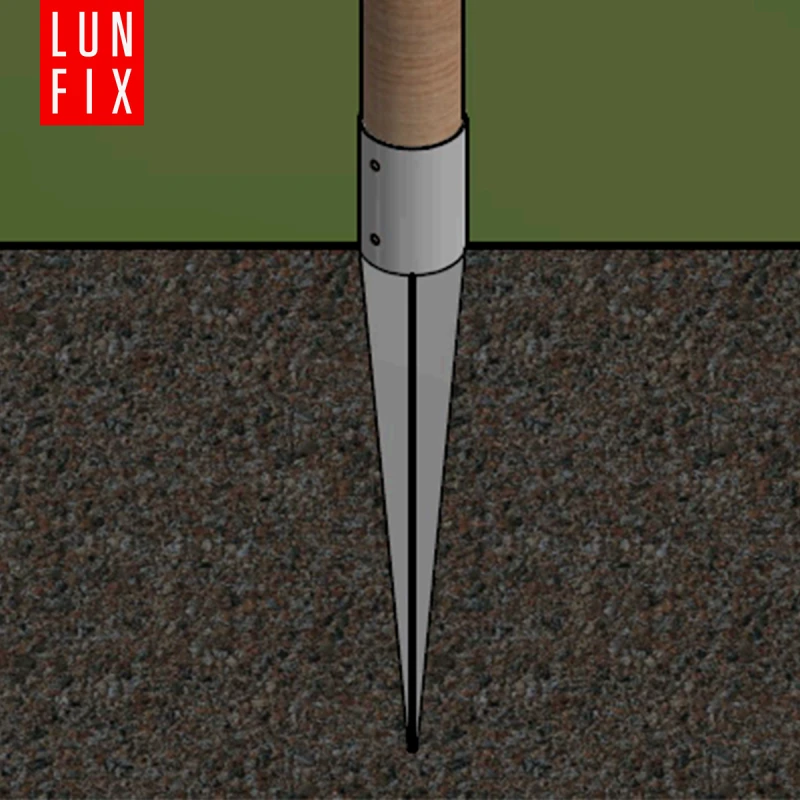 Podstawa słupa wbijana okrągła 120 mm – 1 szt.