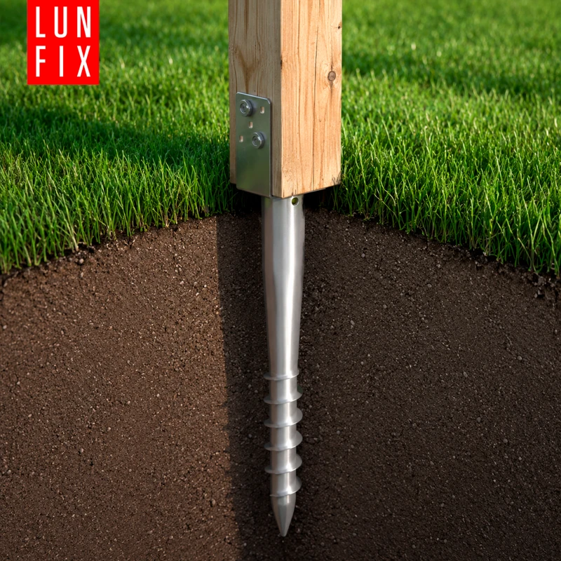 Podstawa słupa wkręcana do ziemi 90x685 mm – 1 szt.