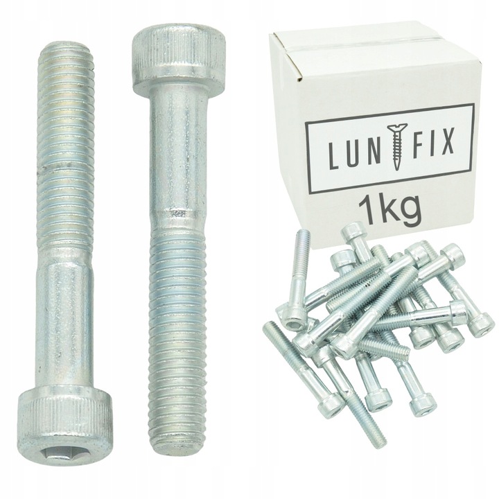 Śruba imbusowa DIN 912 M8x40 kl. 8.8 ocynkowane – 1 kg
