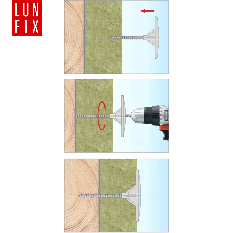 Talerzyk dociskowy styropianu wełny 50mm grafit 100szt.