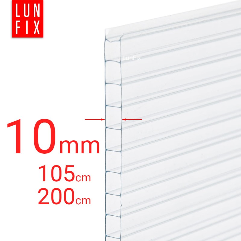 Poliwęglan komorowy 10mm płyta bezbarwna 105x200cm