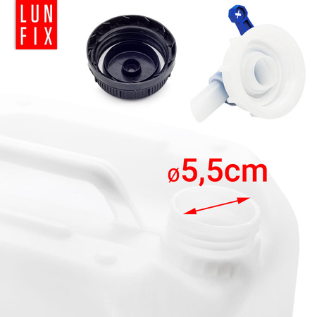 Kanister z kranem 25l zbiornik na wodę pojemnik baniak HDPE + nakrętka