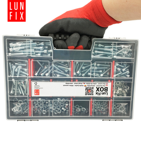 Śruby imbusowe nakrętki podkładki 540szt. M5-M6 ocynkowane