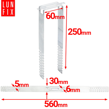 Wieszak płaski ES 60/250 profil CD60 płyta GK 1szt.