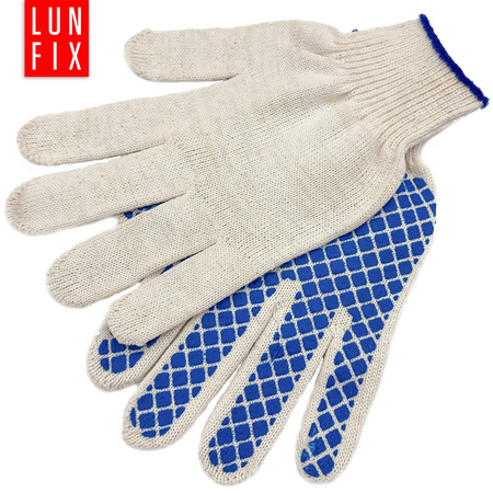 Rękawice robocze bawełniane "szachy" L