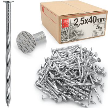 Gwoździe skręcane 2,5x40 mm  ocynkowane 5kg